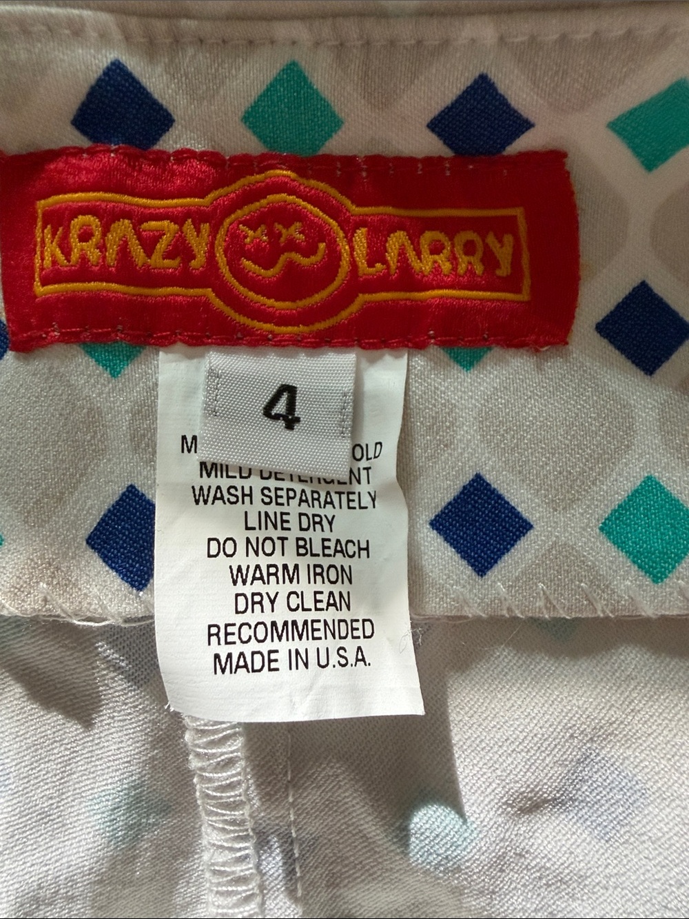 Krazy Larry Print Skinny Ankle Pants Sz 4 - Picture 6 of 6